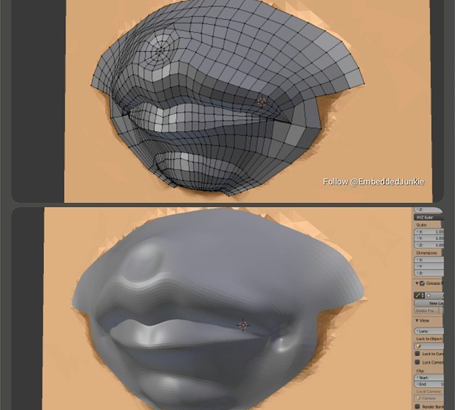 Subdivided – Blender Bsurfaces Addon To Retopo Lips Sculpt | EmbeddedJunkie